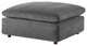 Accent Chair Ottoman, Velvet, Gray, Modern, Living Lounge Hotel Hospitality
