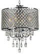Chrome Finish 4-light Round Chandelier