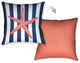 Laural Home Starfish Stripe 18" X 18" Indoor Decorative Pillow