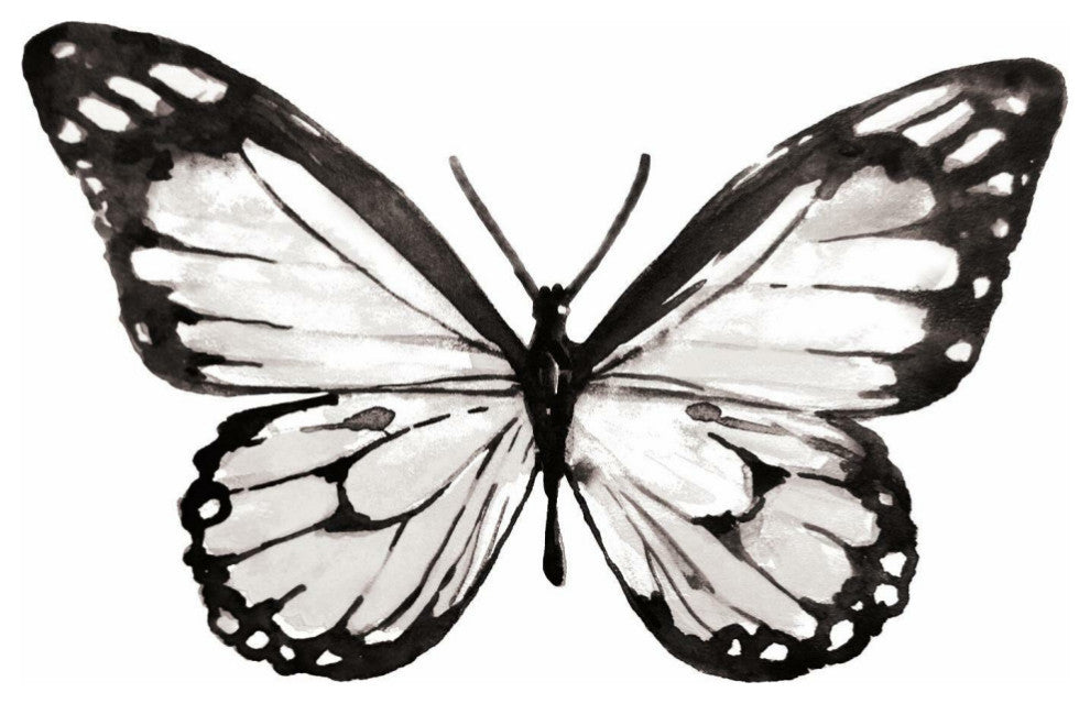 Watercolor Butterfly Peel And Stick Giant Wall Decals