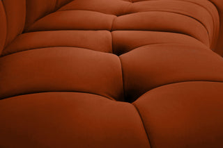 Limitless Velvet Upholstered 15-Piece Modular Sectional, Cognac