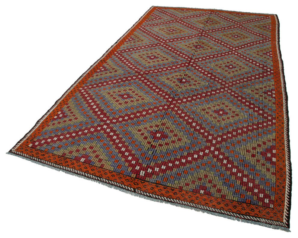 Rug N Carpet - Handmade Oriental 5' 9'' x 10' 4'' Antique Wool Kilim Rug