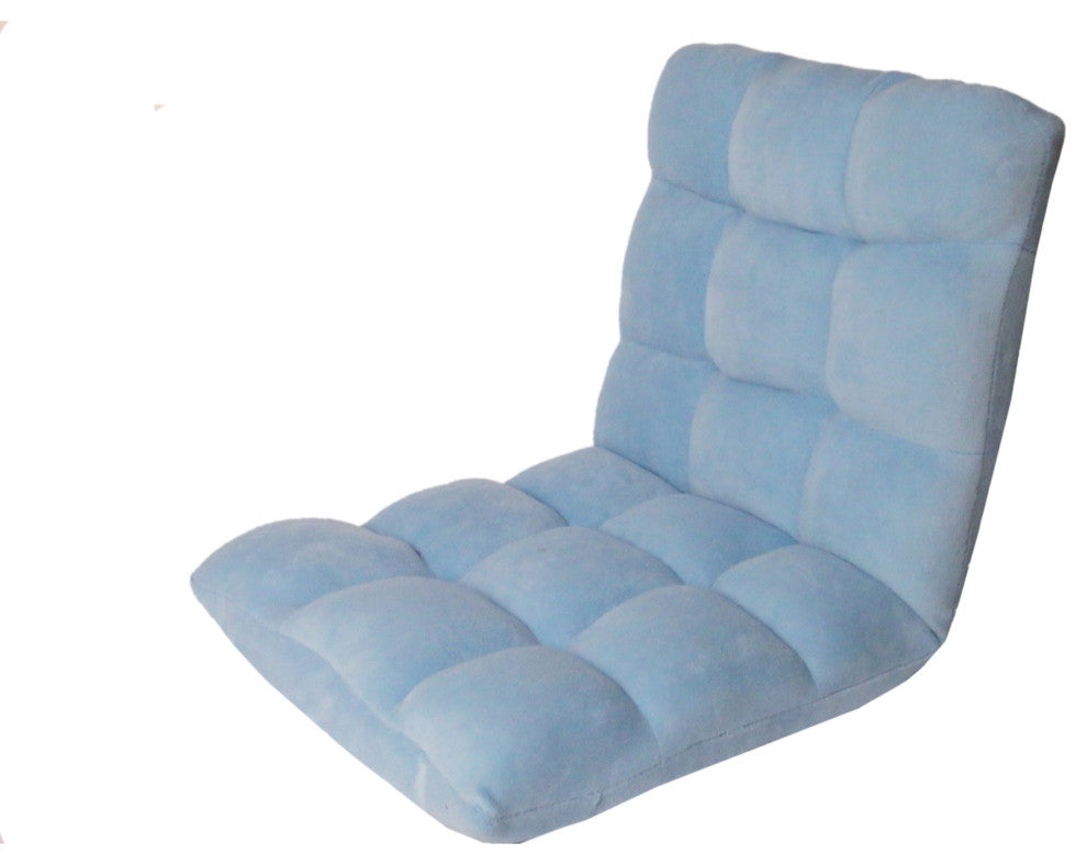 Loungie Supersoft Folding Adjustable Gaming Recliner Chair, Blue