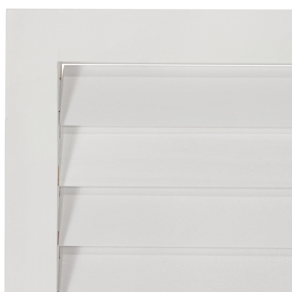 6' Tall Wooden Louvered Room, White, 6 Panel