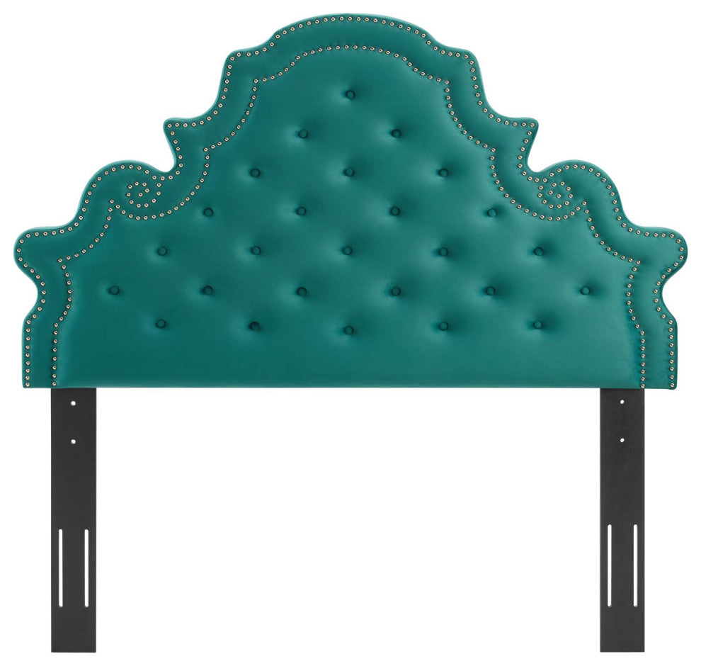 Diana Tufted Performance Velvet Full/Queen Headboard Teal