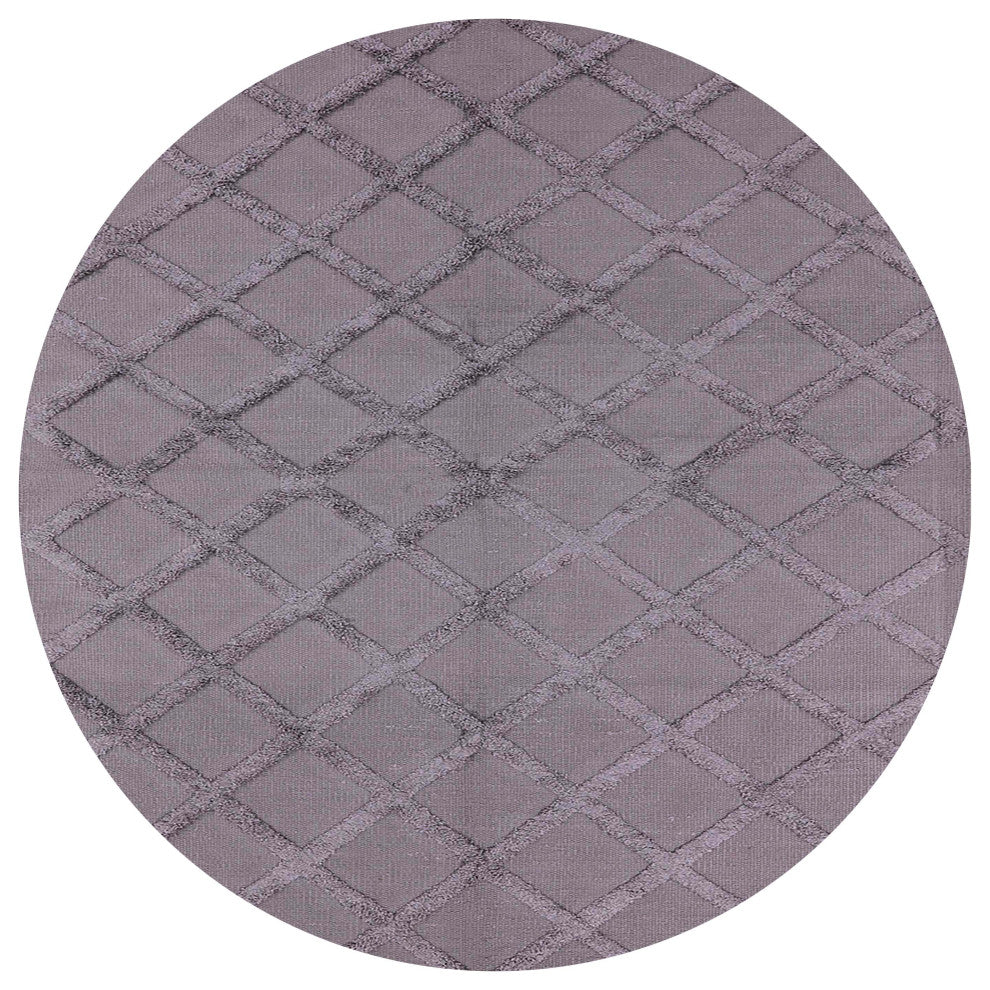 Ahgly Company Indoor Round Mid-Century Modern Area Rugs, 4' Round