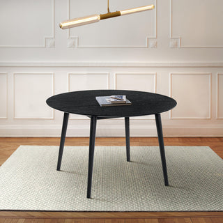 Arcadia Round Dining Table, Black, 48"