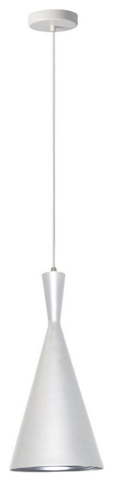 Helsinki 1-Light Pendant, Aluminum, Matte White