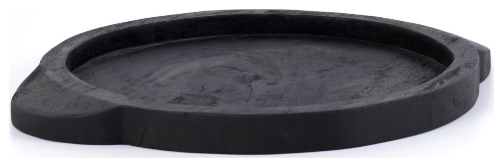 Tadeo Round Tray-Carbonized Black