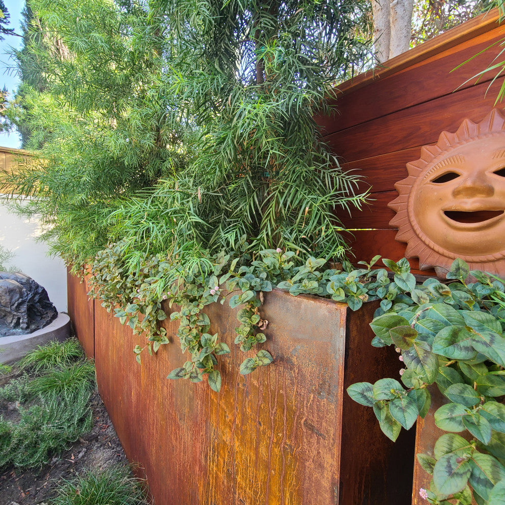 Corten Steel Planter, Rectangle - 46"lx16"wx16"h