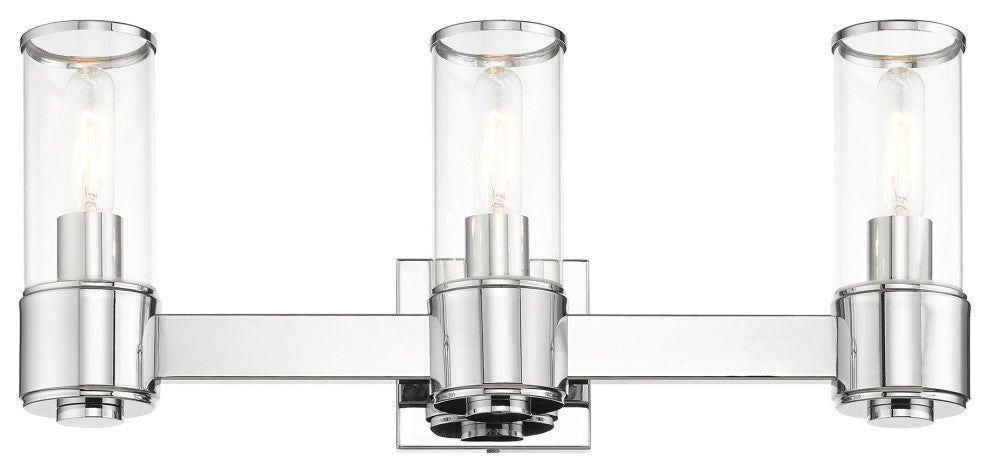 Livex Lighting Quincy 3-Light Polished Chrome Vanity Sconce