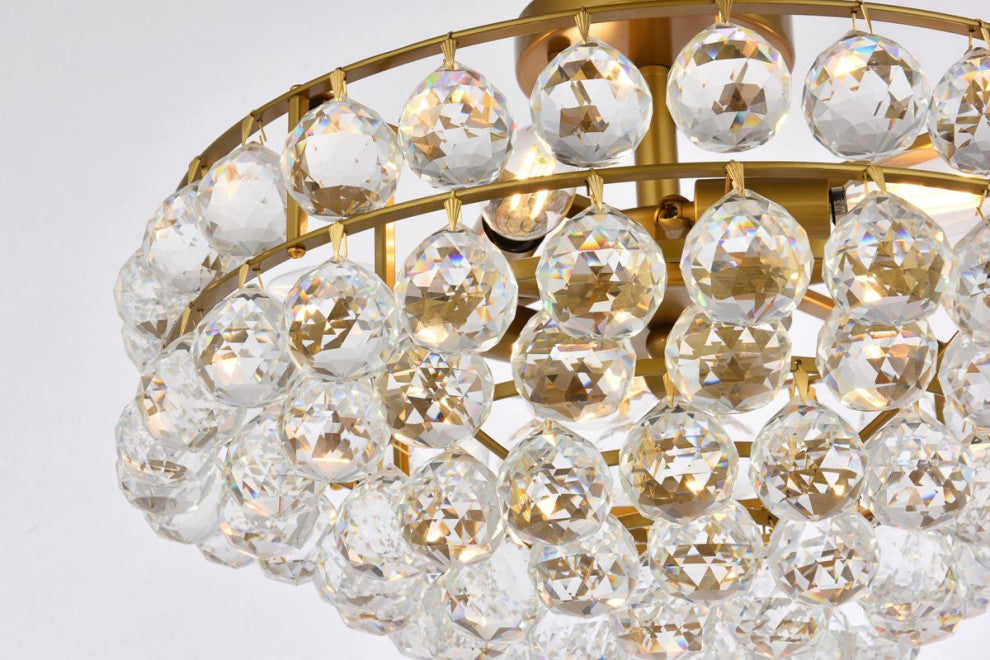 Seren 18" Flush Mount, Brass