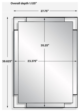 Uttermost 09938 Stellan 27-3/4"W x 39-5/8"H Circular Flat Accent - Black