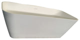 ALFI brand AB9952 67" White Rectangular Solid Surface Smooth Resin Bathtub