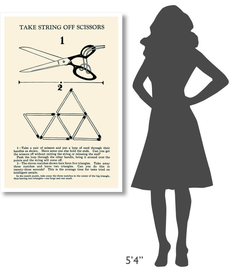 "Take String off Scissors" Digital Paper Print by Retromagic, 31"x46"