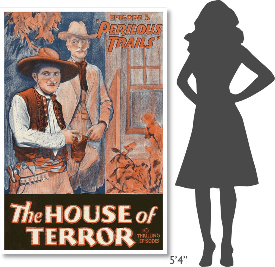 "Vintage Westerns: Perilous Trails - House of Terror" Print, 42"x62"