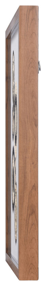 Two Tone II Woven Shadow Box Wall Art Black, White Finish Natural Frame