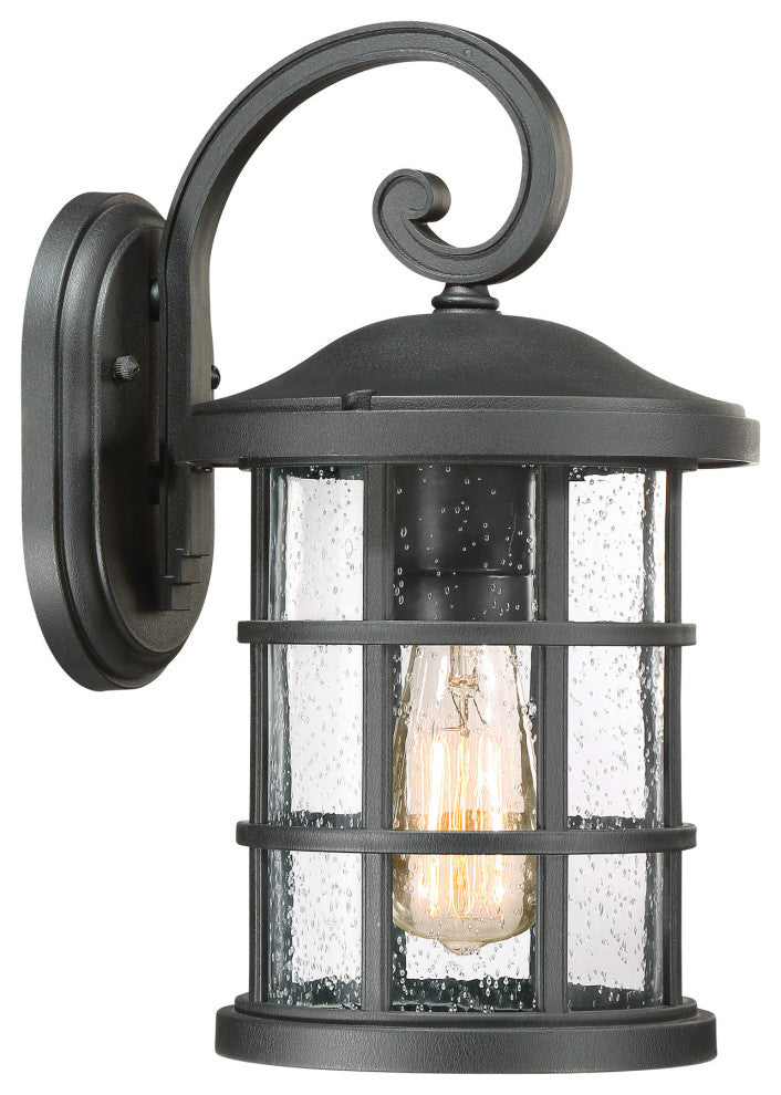 Quoizel CSE8408 Crusade 1 Light 14" Tall Outdoor Lantern Style - Earth Black