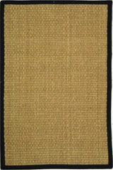 Safavieh Natural Fiber nf114c Solid Color Rug, Natural/Black, 8'0" X 8'0" Square