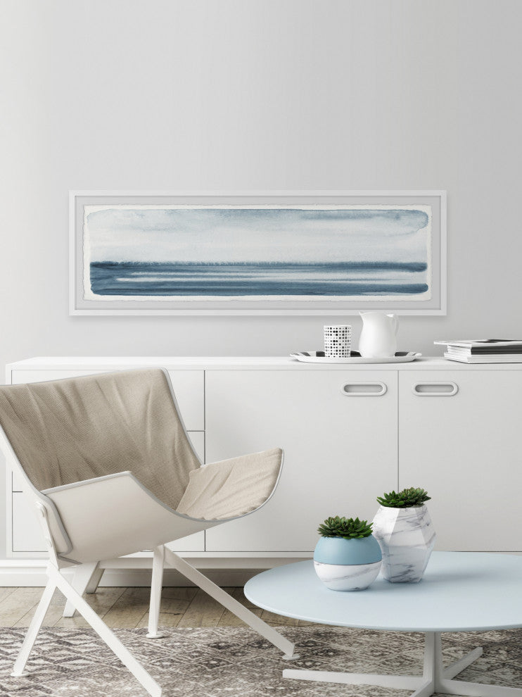"Vague Horizon" Framed Painting Print, 30x10