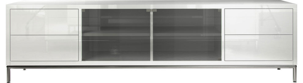 Lenox Media Cabinet, White Lacquer