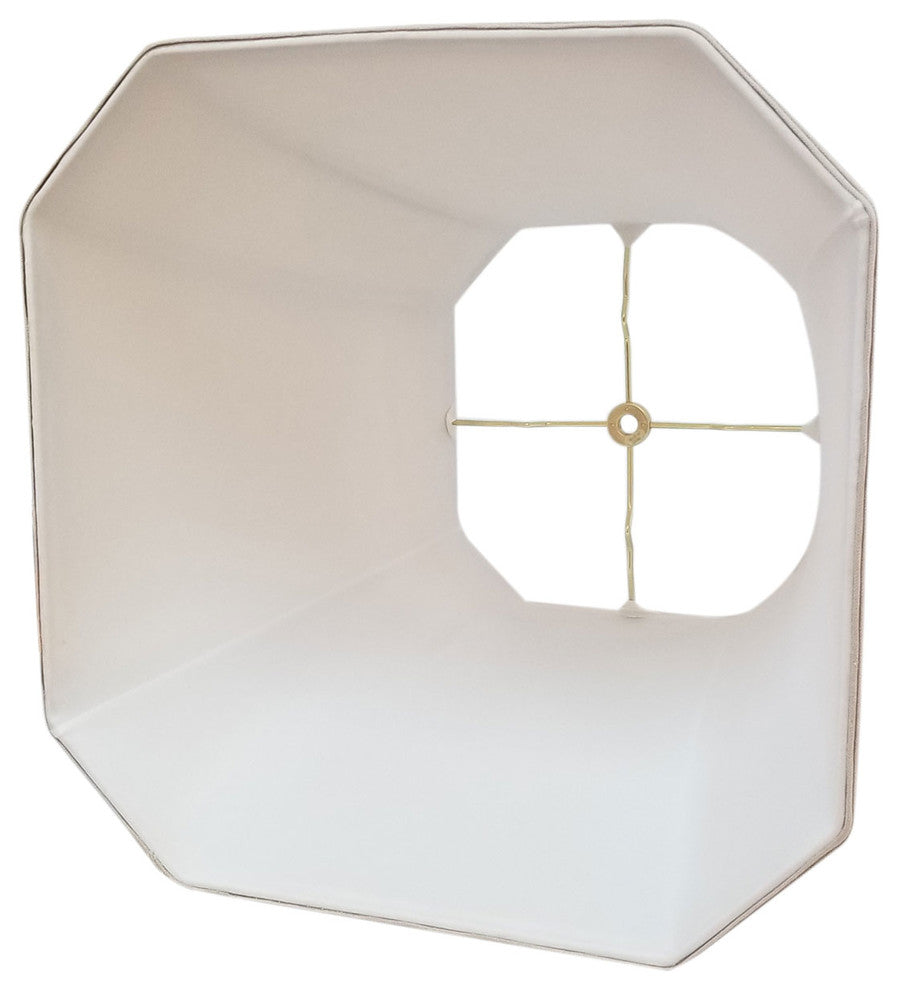 Royal Designs Square Cut Corner Basic Lampshade, Antique Gold, Linen Beige, 9.5x