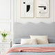 Platform Bed Frame, King Size, Gray, Velvet, Modern, Bedroom Guest Suite