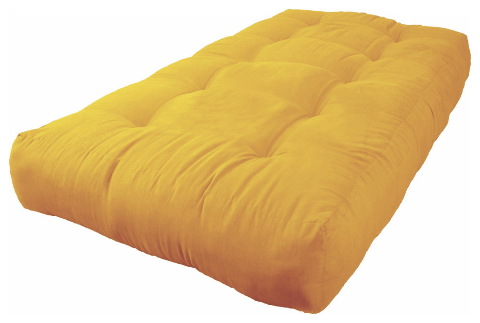 Blazing Needles Vitality 10" Microsuede Twin Futon Mattress, Lemon