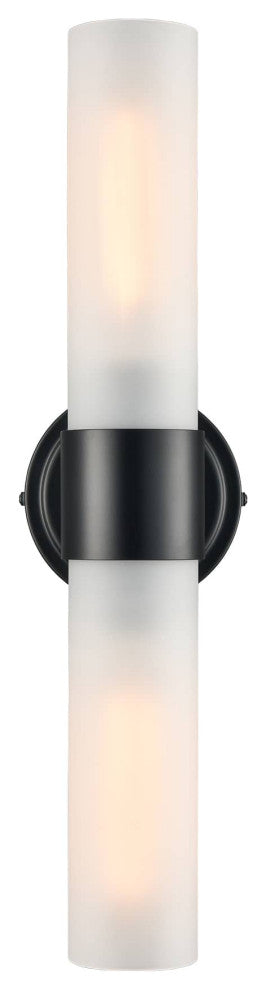 Modern Black Wall Sconce With Cylinder Glass