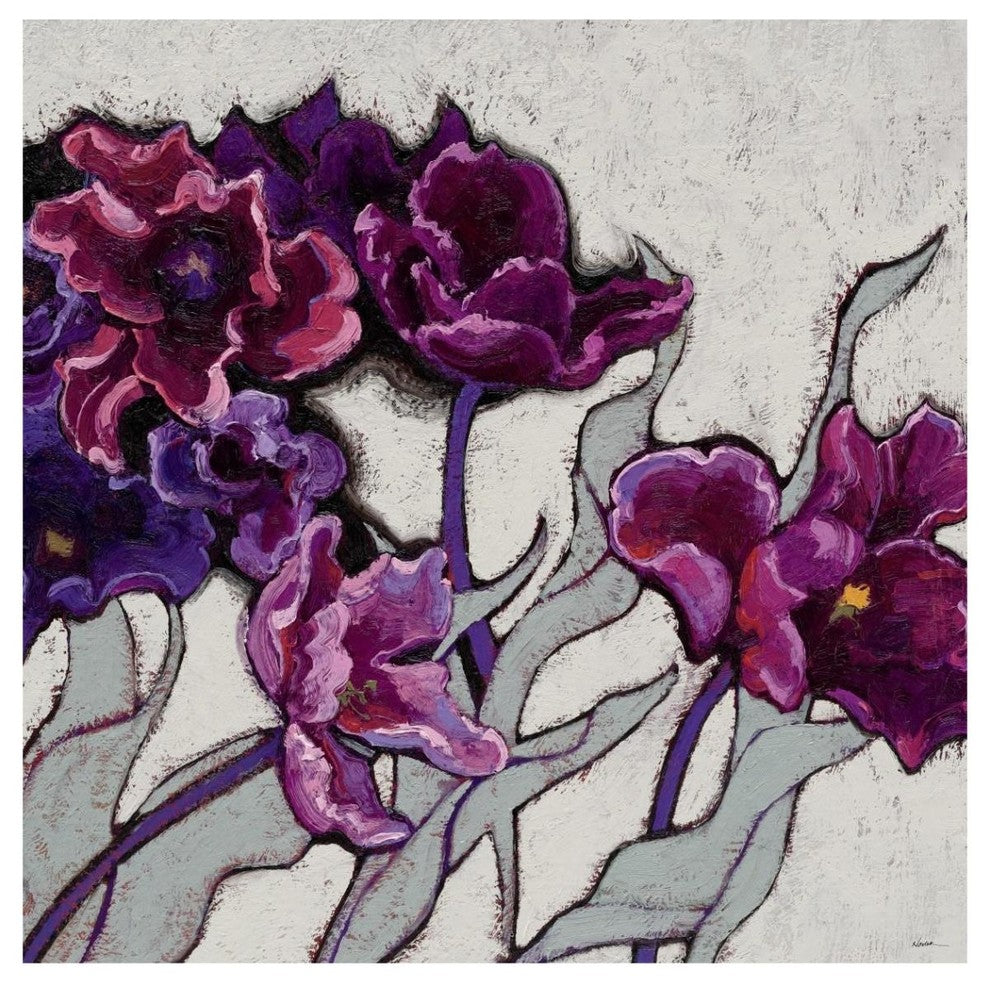 "Ruffled Tulips" Digital Paper Print by Shirley Novak, 42"x42"