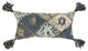 Indigo Gray Tribal Corner Tasseled Lumbar Pillow