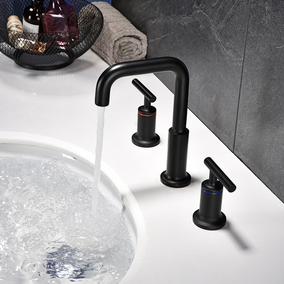 Deck Mounted Two-Handle Widespread Bathroom Sink Faucet