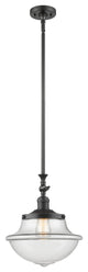 Large Oxford 1-Light Mini Pendant, Oil Rubbed Bronze, Clear