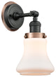 INNOVATIONS LIGHTING 203BK-BPAC-HRAC-G191 Bellmont 1 Light Mixed Metals Sconce