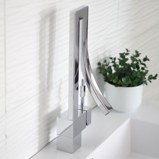 STYLISH Single Handle Vessel Sink Bathroom Faucet, Polished Chrome