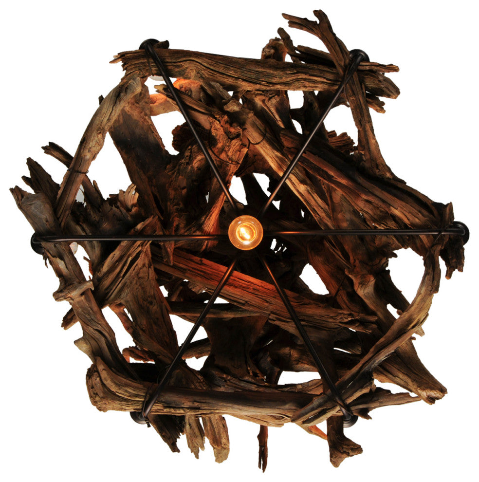 30 Wide Driftwood 7 Light Chandelier