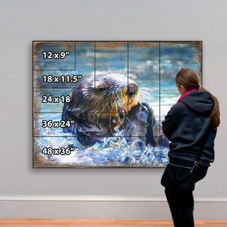 Otter Wooden Block, 36 X 24