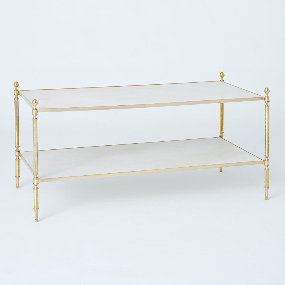 Acorn Cocktail Table, Brass