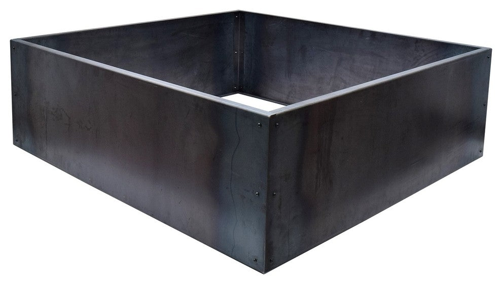 Nice Corten Steel Planter Bed 48", Steel, 48"x48"x16"h