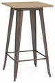 Design Lab Dreux Rustic Wood 1 Steel Bar Table Brown