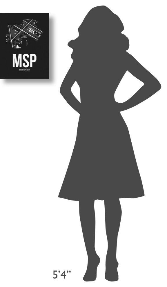 "MSP Minneapolis Airport Black" Fine Art Print