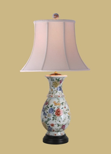 Roses Porcelain Table Lamp