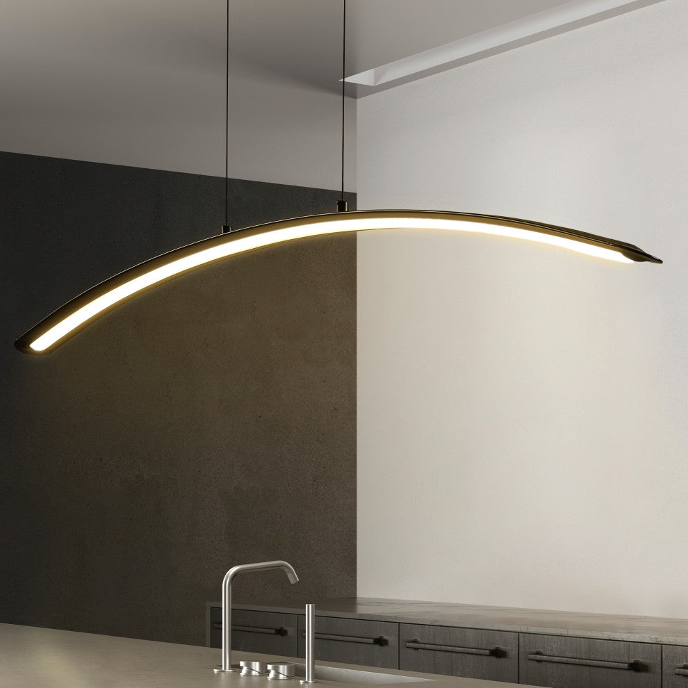 Roxanna 41.5" Dimmable Adjustable Integrated LED Linear Pendant, Black