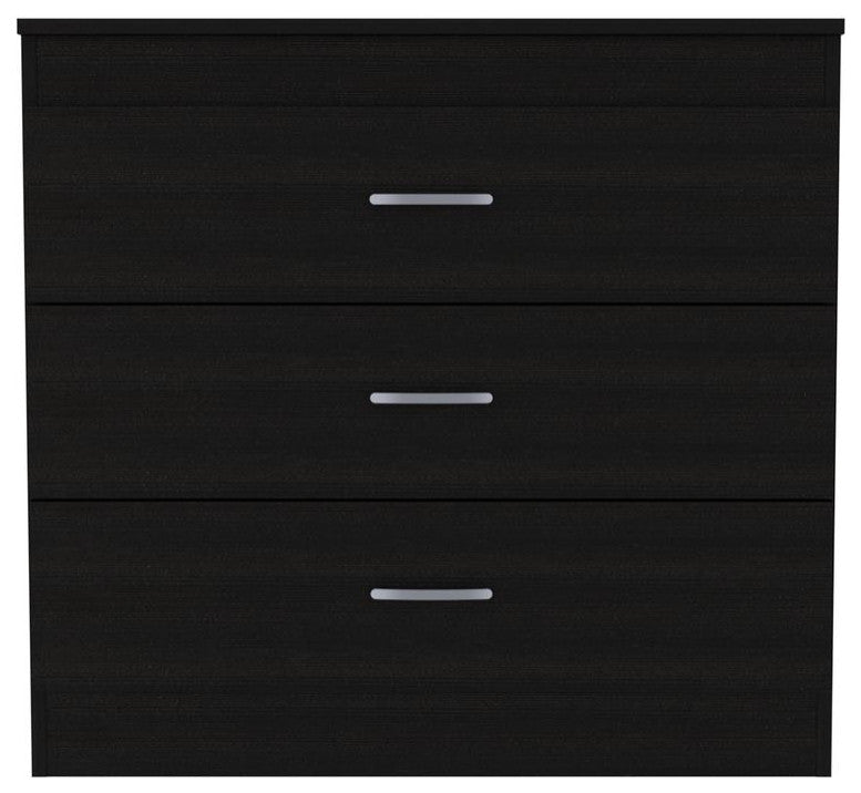 DEPOT E-SHOP Zurich Three Drawers Dresser, Metal Hardware