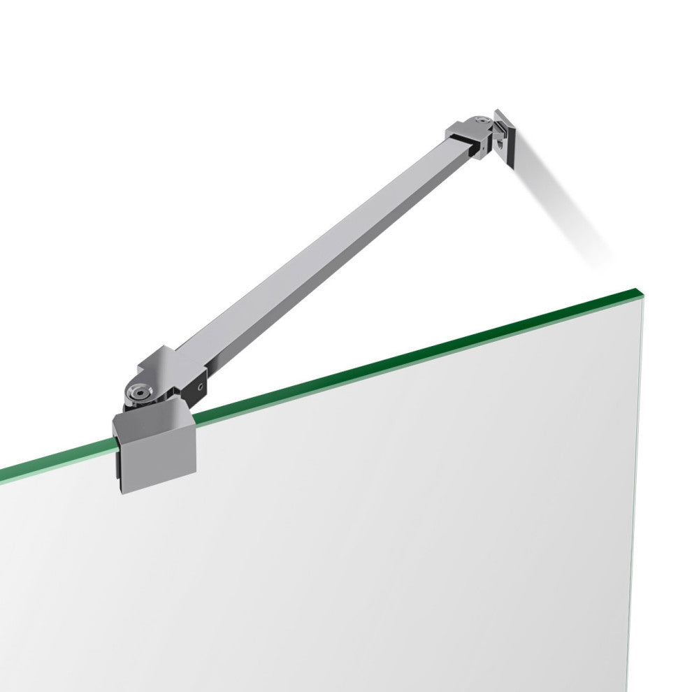 DreamLine Prism Lux 42x74 3/4 Neo-Angle Shower Enclosure, Chrome, White Base