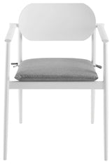 Aeris Stackable Aluminum Dining Armchair Set of 2, White
