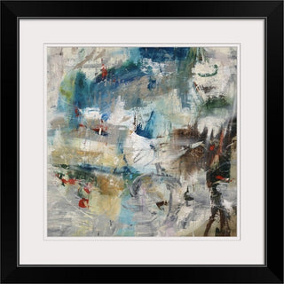 "Star II" Black Framed Art Print, 24"x24"x1"