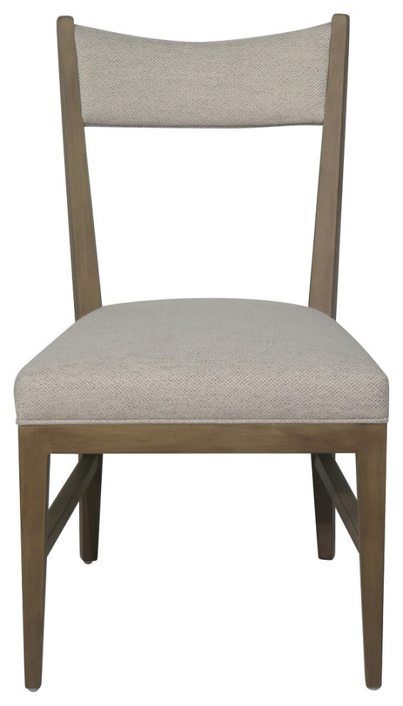 Josey Side Chair- Smoke grey - Platinum fabric, set of 2 chairs