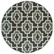 Martinique Geometric Tile Black/ Grey Indoor/Outdoor Area Rug, 7'10"x7'10"