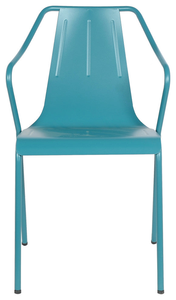 Patio Dining Armchair in Frosted Teal(Set of 4)